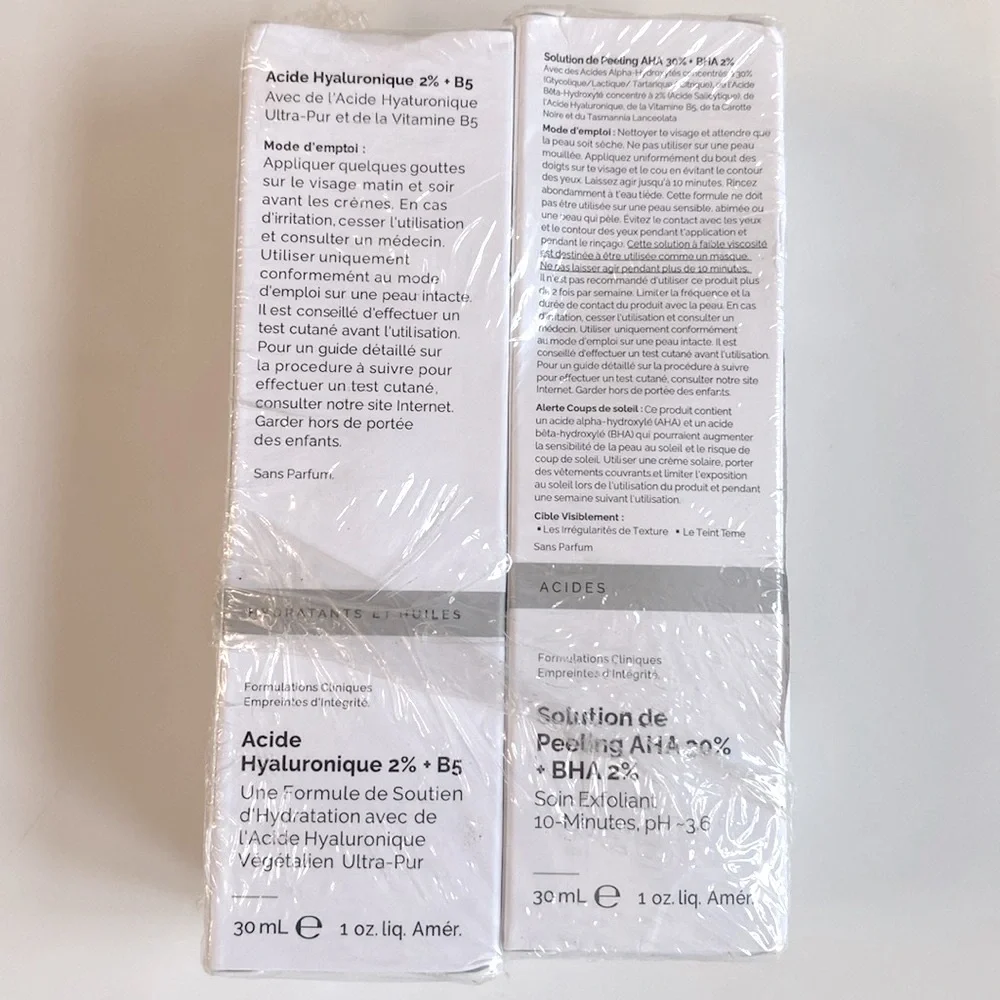 30%+Bha 2% Peeling Solution & THE‎ ORDINARY Hyaluronic Acid 2%+B5 Liquid, New